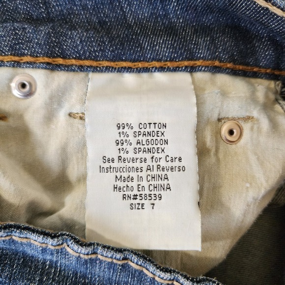 Underground Soul Women's Jean Shorts Size 7 Rolled Up Cuffed Boho Western - Picture 4 of 9